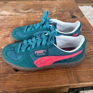 Puma Palermo Women's 9.5- Green/Pink- Like new